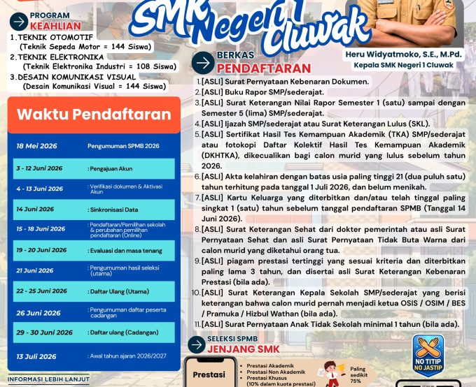 Informasi Sistem Penerimaan Murid Baru Tahun Ajaran 2026/2027